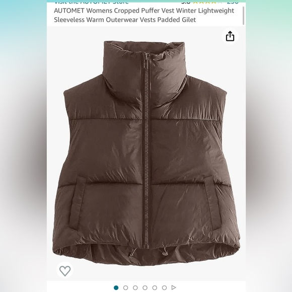 Cropped Puffer Vest - Picture 5 of 5